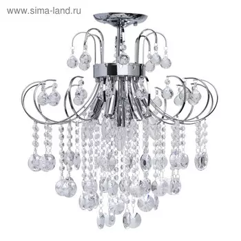 Люстра потолочная "Бриз" 5x60W E14 хром 56x56x57см