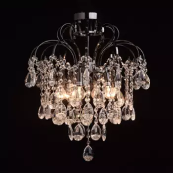 Люстра потолочная "Бриз" 6x60W E14 никель 50x50x57см