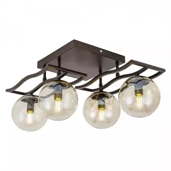 Люстра потолочная Citilux «Бриз» CL106245, 58,5х33х23 см, 4х60Вт, E14, цвет коричневый