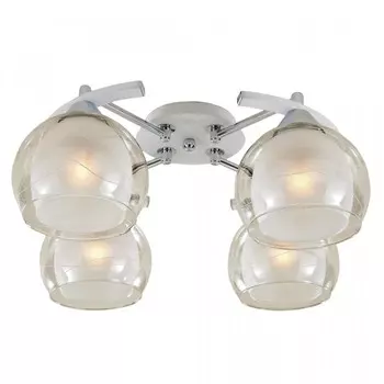 Люстра потолочная Citilux «Буги» CL157141, 40х40х20 см, 4х75Вт, E27, цвет черно-белый