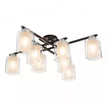 Люстра потолочная Citilux «Диез» CL111181, 76,5х76,5х23,5 см, 8х75Вт, E27, цвет черный