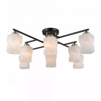 Люстра потолочная Citilux «Джером» CL129285, 77,5х77,5х25,5 см, 8х75Вт, E27, цвет черный