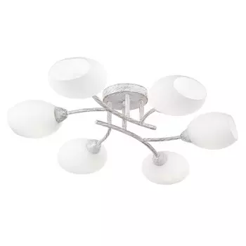 Люстра потолочная Citilux «Флорида» CL148160, 80х55х14,5 см, 6х60Вт, E14, цвет белый