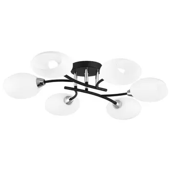 Люстра потолочная Citilux «Флорида» CL148165, 80х55х14,5 см, 6х60Вт, E14, цвет черный
