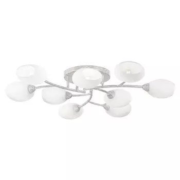Люстра потолочная Citilux «Флорида» CL148190, 92х92х14,5 см, 9х60Вт, E14, цвет белый