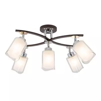 Люстра потолочная Citilux «Фортуна» CL156152, 47х36х35 см, 5х75Вт, E27, цвет коричневый