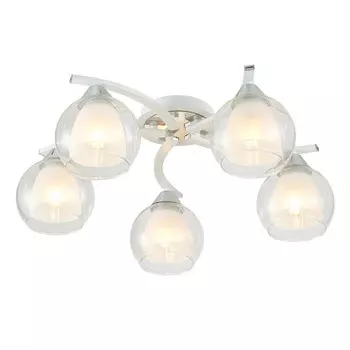 Люстра потолочная Citilux «Кристи» CL152150, 54х54х19 см, 5х75Вт, E27, цвет белый