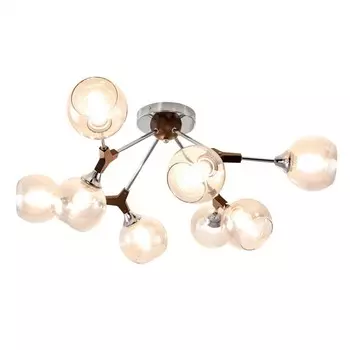 Люстра потолочная Citilux «Тиль» CL138185, 80х80х30 см, 8х60Вт, E27, цвет коричневый