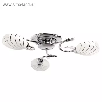 Люстра потолочная «Фиеста», 3x60W E14, хром 60x60x13 см