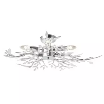 Люстра потолочная FLASH 5x40Вт E14, хром 71x71x16 см