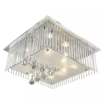Люстра потолочная FRAGILIS 1x25Вт LED хром 45x45x23 см