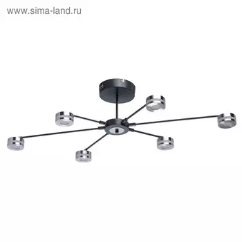 Люстра потолочная "Гэлэкси" 6x5W LED чёрный 98x98x23см