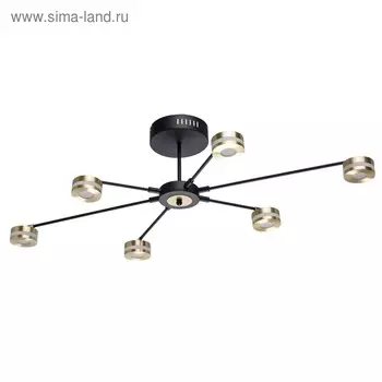 Люстра потолочная "Гэлэкси" 6x5W LED чёрный 98x98x23см