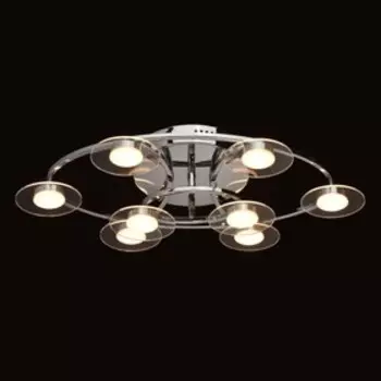 Люстра потолочная "Гэлэкси" 8x3W LED хром 64x40x15см