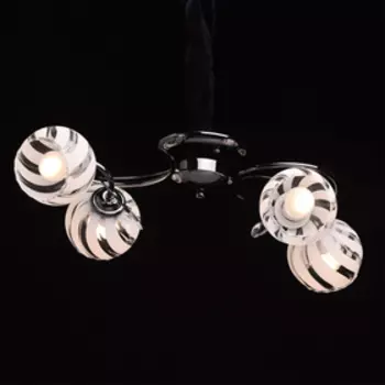 Люстра потолочная "Грация" 4x60W E27 никель 61x30x18см