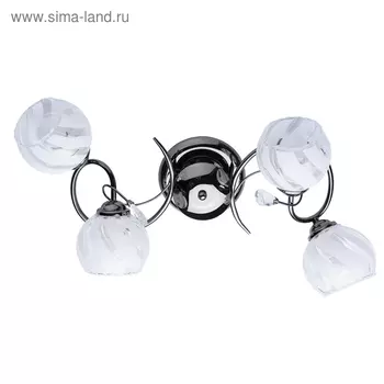 Люстра потолочная "Грация" 4x60W E27 никель 61x30x18см