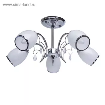 Люстра потолочная "Грация" 5x60W E27 хром 50x50x25см