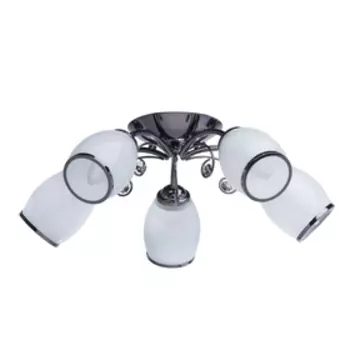 Люстра потолочная "Грация" 5x60W E27 никель 52x52x20см