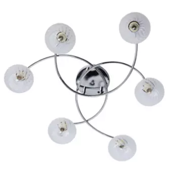 Люстра потолочная "Грация" 6x60W E14 хром 75x75x18см