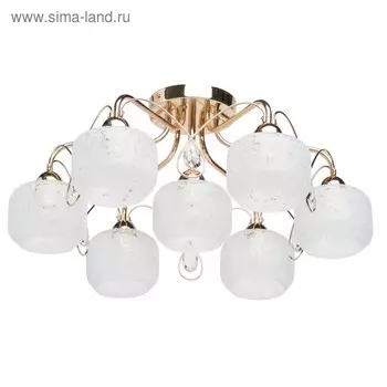 Люстра потолочная "Грация" 7x60W E14 золото 60x60x25см