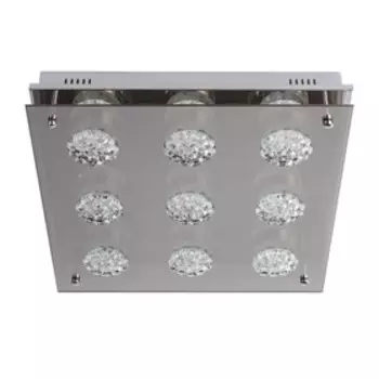 Люстра потолочная "Граффити" 9x3W LED хром 40x40x8см