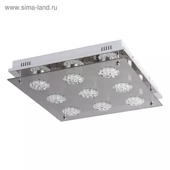 Люстра потолочная "Граффити" 9x3W LED хром 40x40x8см