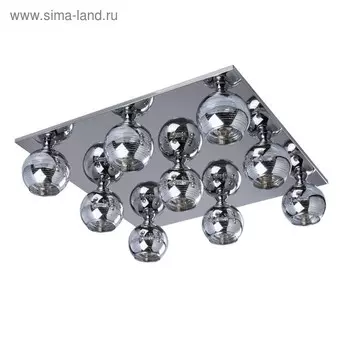 Люстра потолочная "Граффити" 9x40W G9 хром 51x51x14см