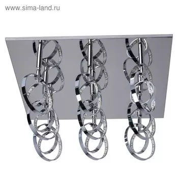 Люстра потолочная "Граффити" 9x4W LED хром 47x47x22см