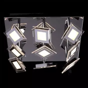 Люстра потолочная "Граффити" 9x5W LED хром 34x34x12см