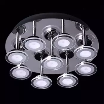 Люстра потолочная "Граффити" 9x5W LED хром 35x35x12см