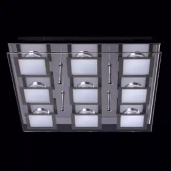 Люстра потолочная "Граффити" 9x5W LED хром 39x39x8см