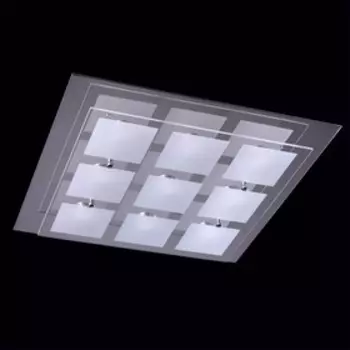 Люстра потолочная "Граффити" 9x5W LED хром 47x47x7см