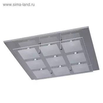 Люстра потолочная "Граффити" 9x5W LED хром 47x47x7см
