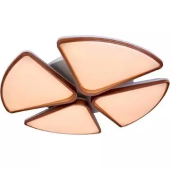 Люстра потолочная Holli 4xLED 60Вт, размер 60x60x10 см, цвет коричневый