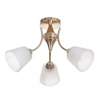 Люстра потолочная Элли 3х40Вт Е27 Золото 52x52x30 см