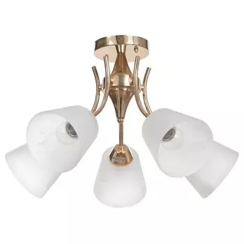 Люстра потолочная Элли 5х40Вт Е27 Золото 52x52x30 см