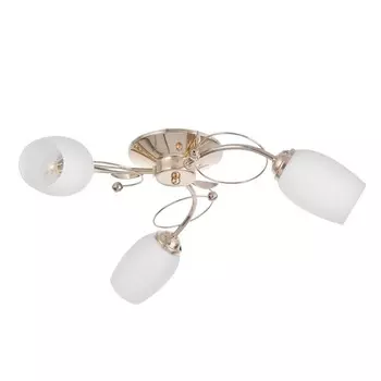 Люстра потолочная Кера 3х60Вт Е14 Золото 56x56x18 см