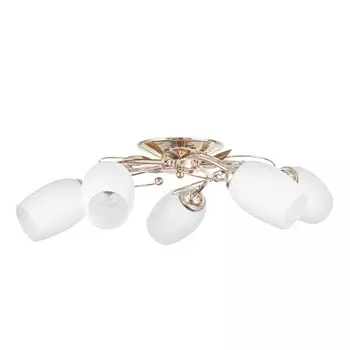 Люстра потолочная Кера 5х60Вт Е14 Золото 56x56x18 см