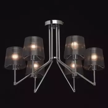 Люстра потолочная "Лацио" 6x40W E14 хром 64x64x40см