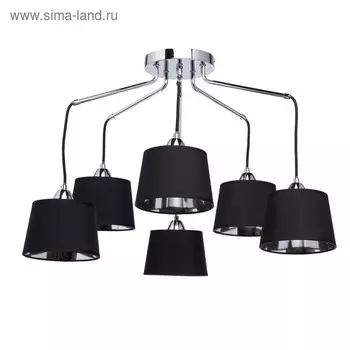 Люстра потолочная "Лацио" 6x40W E27 хром 70x70x50см