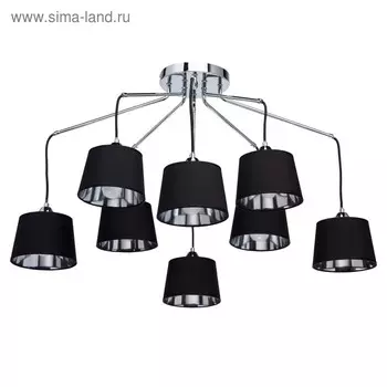 Люстра потолочная "Лацио" 8x40W E27 хром 87x87x50см