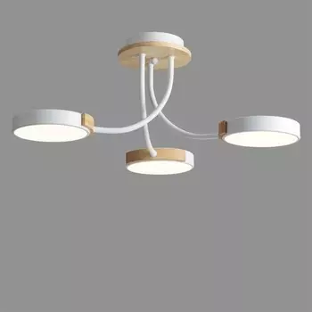 Люстра потолочная Lumion. Arley, 54Вт, Led, 210х600х600 мм, цвет белый, дерево
