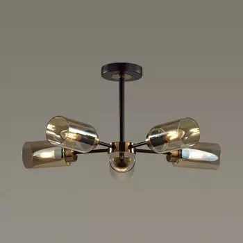 Люстра потолочная Lumion. Dallin, 4х40Вт, E14, цвет чёрный, бронза