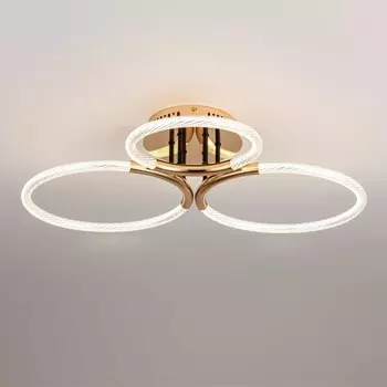 Люстра потолочная Lumion. Lara, 43Вт, Led, 160х650х595 мм, цвет золотой, чёрный