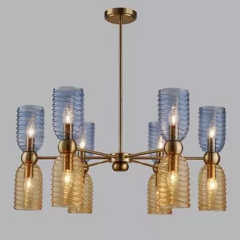 Люстра потолочная Lumion. Monroe, 12х40Вт, E14, 510-710х740х740 мм, цвет латунь
