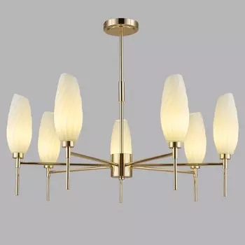 Люстра потолочная Lumion. Shivon, 7х40Вт, G9, 590х740х740 мм, цвет золотой