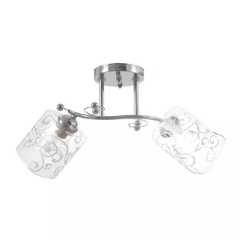 Люстра потолочная "Люси" 2х40Вт Е27 Цвет: Серебро