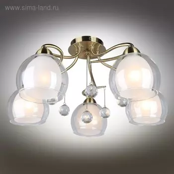 Люстра потолочная Maluventu 5x40Вт E27, бронза 66x66x28 см