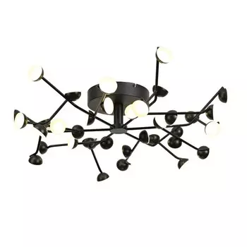 Люстра потолочная Mantra Adn, LED, 4580Лм, 3000К, 310 мм, цвет чёрный
