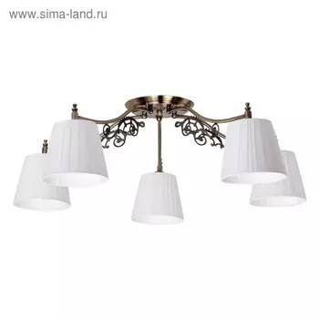 Люстра потолочная "Моника" 5x60W E14 бронза 75x75x26см